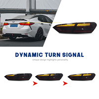 Conjunto de Luces Traseras LED JO con Lente Transparente y Animación de Encendido DRL para Camry 2018-2024, Cubierta Ahumada Impermeable IP68, Conexión Plug+Play