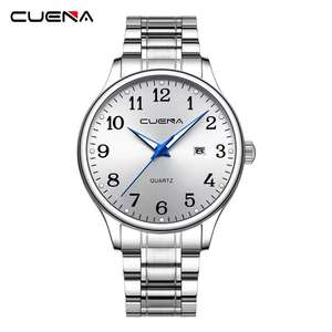 Montre homme <span class=keywords><strong>CUENA</strong></span> 6125, étanche, ronde, en acier inoxydable, quartz, pour affaires - Product Image 1