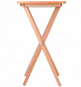 Bàn cà phê cơ bản TV cổ điển bữa ăn tối hình chữ nhật Khay bảng với lưu trữ giá gỗ tự nhiên phòng khách - Product Image 4