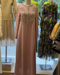 Kaftan kustom Dubai elegan untuk wanita modis Timur Tengah Muslim kristal berlian Applique untuk pesta kasual - Product Image 2