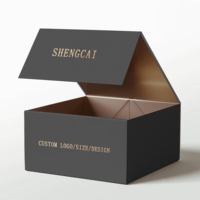 Caja magnética rígida dura de papel de cartón reciclable de tamaño personalizado, caja de regalo magnética plegable de lujo con tapa magnética