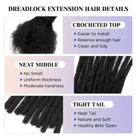 Perruque tressée afro pour homme, style Dirty Braid, cheveux au crochet en fibre haute température, personnalisée, Hip Hop Reggae Dreadlock, transfrontalier