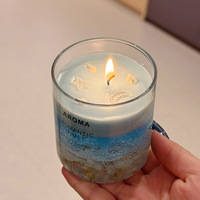 Grenzüberschreitend Beliebte Ozean-Themen Gel-Wachs Glasduftkerze Natürliches Sojawachs Rauchfrei Langanhaltend Ins-Style Geschenk