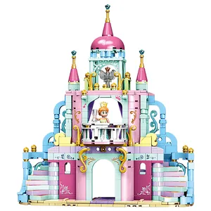 Xingbao-Bloques de construcción de Castillo de princesa para niñas, juguetes educativos divertidos, regalo de cumpleaños, 12019