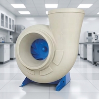 Hotte de laboratoire chimique en PE avec ventilation en plastique et souffleur centrifuge électrique industriel AC 220-240V sur pied