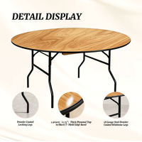 Table pliante en contreplaqué, table ronde pliable en bois, table multifonctionnelle, table de salle à manger, table de bureau, mobilier OEM personnalisé
