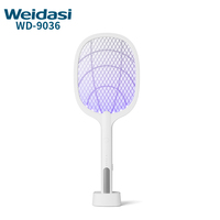 Raquette anti-moustiques électrique portable Weidasi, rechargeable par USB, sans produits chimiques, pour moustiques et mouches, pour la maison et le bureau