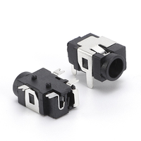 Conector de Alimentación CC de Latón de 3.5x1.35mm 12V JT-DC-031A 0.5A, Montaje Horizontal en PCB, Hembra, para Dispositivos Electrónicos