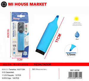 Evidenziatore Pioney con punta a scalpello, dimensioni normali, cancellabile, per uso scolastico e d'ufficio - Product Image 1