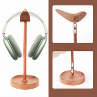 Support multifonction en bois pour casque de jeu, écouteurs et AirPods MAX Sony – Présentoir de bureau portable