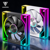 Ventilateur de boîtier PC gaming XINMAI 120mm ARGB PWM avec éclairage RGB effet miroir infini 3D, ventilateur de refroidissement pour ordinateur 5V 3 broches OEM ODM