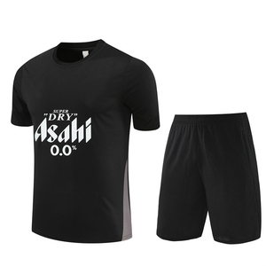 Uniformes de Fútbol de Verano, Jersey Urbano de Manga Corta Estampado 25/26, Transpirable, de Poliéster/Nailon, Secado Rápido, Cuello Redondo, Unisex, Deportivo - Product Image 1
