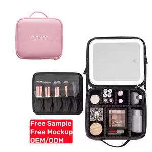 Estuche de Maquillaje Inteligente con Luz Led y Espejo Ajustable, Caja Organizadora de Cosméticos para Viaje, Baño, Dormitorio, Solución de Almacenamiento para Escritorio para Chicas - Product Image 1