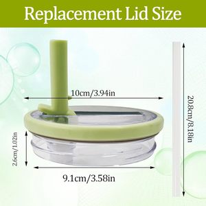 Lot de 2 couvercles de rechange pour gobelet Stanley Quencher de 40 oz avec paille rabattable, anti-fuite et réutilisables - Product Image 5