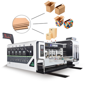Machine automatique de fabrication de boîtes en carton ondulé avec impression 5 couleurs, découpe rotative et rainurage Czyl-c - Product Image 1