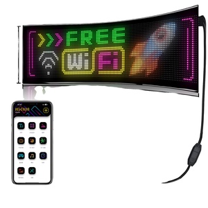 ป้ายดิจิทัลสำหรับร้านค้า IP65 แผงเมทริกซ์ LED แบบยืดหยุ่น จอแสดงผล LED สำหรับโฆษณาในร้านค้า ออกแบบโปรแกรมได้ ควบคุมผ่านแอป - Product Image 1