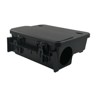Station d'appâts pour souris en plastique ABS solide Répulsif pour souris intérieur/extérieur de petite taille avec appâts pour rongeurs verrouillés