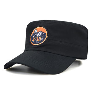 Gorras Planas Personalizadas de Algodón con Bordado, Gorra Plana Ajustable Estilo Cadete, Gorras de Camuflaje para Caza, Gorra Plana de Guardia de Seguridad - Product Image 2