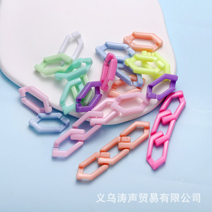 Acrylic Hexagon Chain Hair <b>Clips</b> Multifunctional Plastic Resin Casual Accessory Yiwu Spring 2023 - Product Image 1