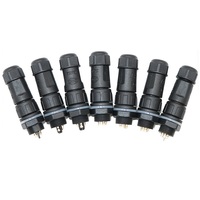 1 set Male Female Plugs M12 pour Led Light Waterproof Electrical Cable Connector Plug Socket 2 3 4 5 6 7 8 Pins M12 Connector