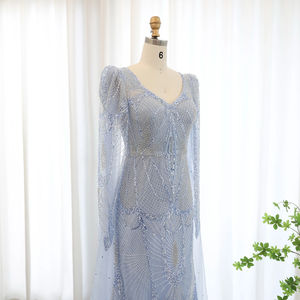 ชุดเดรสปาร์ตี้ตอนเย็นของผู้หญิงคอวีแฟชั่นหรูหรา2024 SZ157แจนเซมเบอร์ - Product Image 5