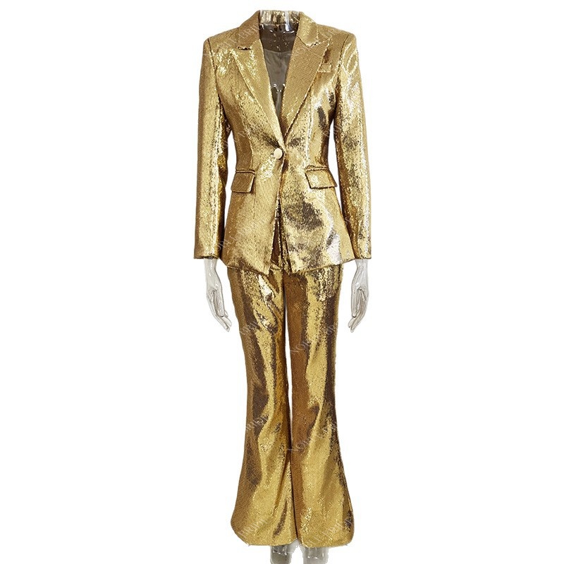 womens gold dress jacket Gold Silk Jacket main image 1