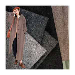 Vải dệt kim xương cá thiết kế Trung Quốc, chất liệu polyester len tweed, dùng cho áo khoác jersey, áo khoác ngoài, áo blazer. - Product Image 1