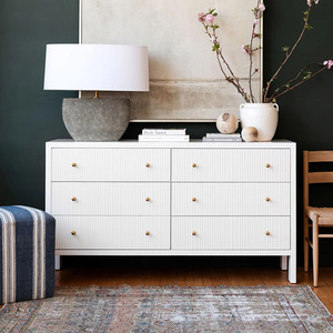 Design élégant Mobilier De Chambre <span class=keywords><strong>Blanc</strong></span> Lavé de Haute Qualité Chêne Table de <span class=keywords><strong>Commode</strong></span> 6 Tiroirs <span class=keywords><strong>Commode</strong></span> de Chambre - Product Image 5