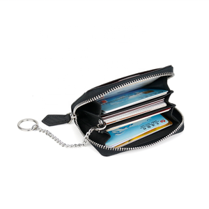 Napov Custom Logo Multi-functional Matte Black <strong>Card</strong> Holder <strong>Case</strong> with Zipper for Business NPV_06 - Product Image 4