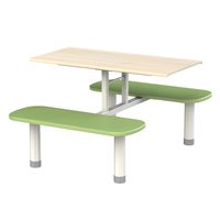 Ensemble de table à manger longue pour l'école, plateau en bois, table de cantine pour étudiants, mobilier de salle à manger