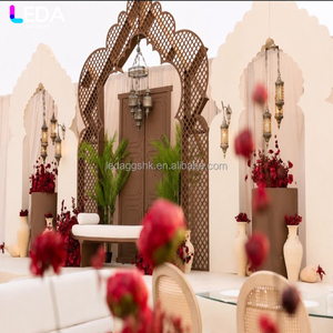 LEDA Wedding <b>Party</b> Decor Luxury Indian-style Openwork Acrylic 3-piece Outdoor <b>Backdrop</b> Set - Product Image 4