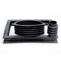 Connecteur flexible en caoutchouc rectangulaire, joint d'expansion en caoutchouc à bride carrée pour conduit de ventilation