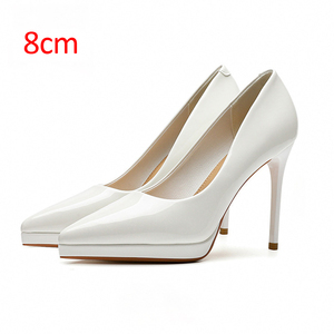Chaussures à talons hauts simples et solides <span class=keywords><strong>pour</strong></span> femmes, <span class=keywords><strong>pour</strong></span> occasions formelles, augmentant la taille de 8 cm à 10 cm - Product Image 5