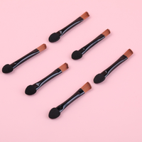 Ombre à paupières jetable et pinceau à sourcils, pinceau à eye-liner portable, pinceau de maquillage, pinceau à fard à paupières, double embout 2-en-1