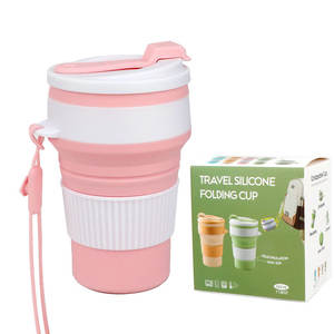 HuaShanQi Mug perjalanan silikon, cangkir kopi pintar air kopi silikon portabel dapat dilipat grosir - Product Image 2