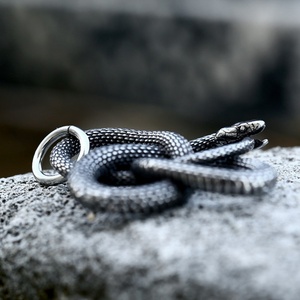 Collar con Colgante de Serpiente de Acero Inoxidable 316L, Estilo Vikingo, Gótico, Punk, para Hombre, Resistente al Agua, con Nudo Animal - Product Image 3