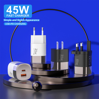 Chargeur mural de voyage à double port 20W PD QC3.0 avec coque électro-plaquée, prise US EU UK, USB Type C, charge rapide pour téléphone portable