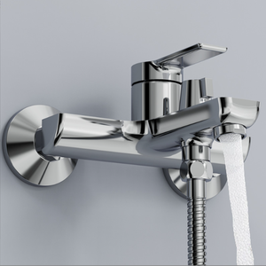 Robinet de douche mural poli avec interrupteur dissimulé baignoire antigel chaud froid Triple robinet accessoires de quincaillerie - Product Image 3