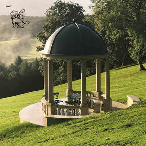 Gazebo en pierre sculptée à <span class=keywords><strong>la</strong></span> main pour décoration extérieure, style européen classique, <span class=keywords><strong>pavillon</strong></span> en marbre - Product Image 3
