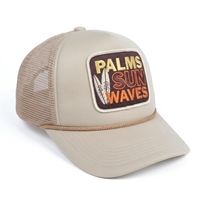 Casquette de camionneur à 5 panneaux, style hip-hop sportif, en toile polyester/coton avec maille, motif imprimé, pour activités de plein air, plage et pêche