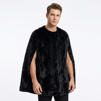 Veste en cuir vintage authentique pour homme avec col en fourrure et fibre de polyester