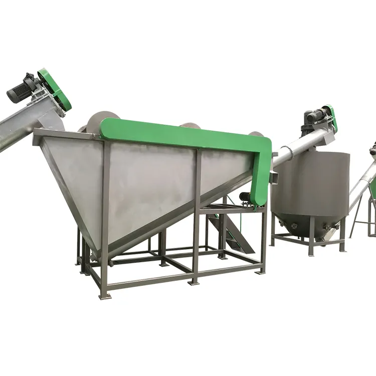 Proces Afval Pet-flessen Verpletterende Wassen Ontwatering Drogen Recycling Machine
