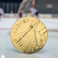 Usine en gros or argent laiton médaille ruban personnalisé gagnant médailles sportives honneur souvenir cadeau gravé métal médaille de hockey