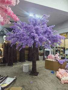 H pequeño árbol de mesa de flores lilas de seda púrpura decoración del hogar gran árbol de flores lilas artificiales para exhibición de tienda al aire libre interior boda - Product Image 3