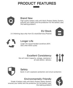 Celdas de Litio Ev Nuevas de Grado Nuevo, 304ah 3.2v, Batería Lifepo4 LF304 con Certificación CE, 6000 Ciclos - Product Image 6