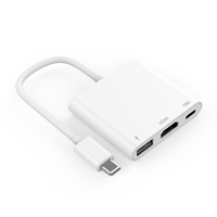 Großhandel USB-Hub-Adapter 5 Anschlüsse für iOS mit HDMI USB2.0 PD-Ladung RJ45 Ethernet 3,5mm AUX Dockingstation für iPad iPhone