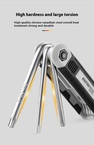 Chiave chiave esagonale pieghevole 9-in-1 di grado industriale Set <span class=keywords><strong>cacciavite</strong></span> <span class=keywords><strong>a</strong></span> <span class=keywords><strong>brugola</strong></span> Torx metrico per biciclette e riparazioni <span class=keywords><strong>a</strong></span> casa - Product Image 3