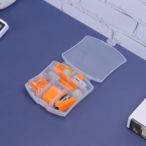 Promocional Bonito Macaron Aprendizagem Transparente Caixa De Plástico Oito Conveniente Escritório Mini Papelaria Grampeador Set - Product Image 4