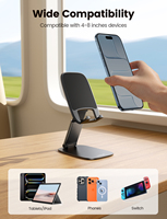 Support de téléphone pliable ultra-fin Lamicall STDP03, format de poche, support de téléphone portable pour bureau, hauteur réglable, support de voyage portable