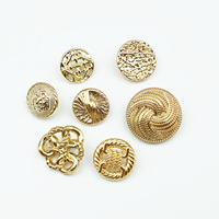 Boutons personnalisés en métal doré, styles creux, filigrane, perles et strass, motifs ancre, de luxe pour vêtements féminins